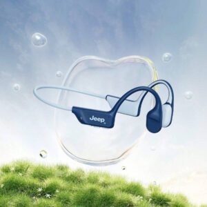 Jeep JP EC006 Écouteurs à conduction osseuse, casque suspendu avec écouteur HiFi sans fil et micro crochet d'oreille de qualité supérieure