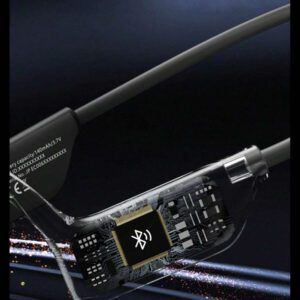 Jeep JP EC006 Écouteurs à conduction osseuse, casque suspendu avec écouteur HiFi sans fil et micro crochet d'oreille de qualité supérieure