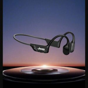 Jeep JP EC006 Écouteurs à conduction osseuse, casque suspendu avec écouteur HiFi sans fil et micro crochet d'oreille de qualité supérieure