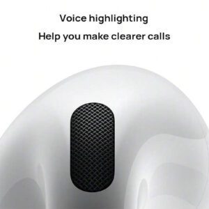 Apple Casque Bluetooth Airpods4, appels plus clairs, confortable à porter, facile à configurer et à connecter, commutation automatique d'appareil, partage audio multi-appareils, universel pour téléphones et tablettes Apple, blanc