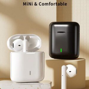 Écouteurs sans fil, écouteurs sans fil - compatibles avec Apple et Android, avec microphone intégré, écouteurs résistants à la transpiration, blanc, écouteurs  sans fil, Airbud's, écouteurs vraiment sans fil