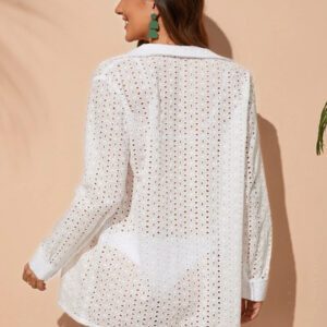 Kimono à boutons ajouré pour l'été