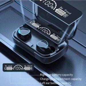 2025 M10 Écouteurs sans fil avec boîte de charge Casque Écouteurs intra-auriculaires stéréo 9D pour le sport avec microphone Bluetooth