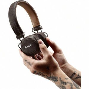 Marshall Casque sans fil Marshall Major III 3 avec microphone, écouteurs de jeu à basses profondes pliables, casque Bluetooth de musique rock sportive