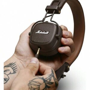 Marshall Casque sans fil Marshall Major III 3 avec microphone, écouteurs de jeu à basses profondes pliables, casque Bluetooth de musique rock sportive