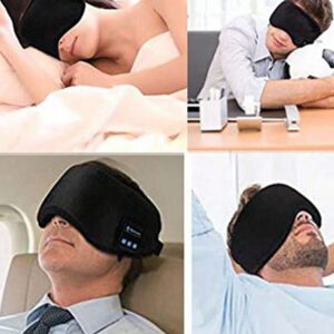 Écouteurs de sommeil de bureau sans fil, bandeau pour dormir, masque pour les yeux pour les mamans, femmes, hommes. Écouteurs sans fil pour écouter de la musique en dormant. Doté de haut-parleurs HD intégrés. Gadgets cool, cadeaux uniques