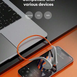 Lenovo Écouteurs Bluetooth Lenovo X7 avec annulation du bruit, conduction osseuse, design à crochet d'oreille pour le sport, la course, le cyclisme, une autonomie extra longue, une faible latence, à écouteurs ouverts, sans fil, compatibles avec les smartphones dont