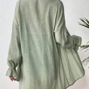 Kimono À Manche Évasée À Bouton