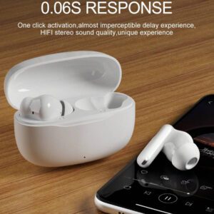 Écouteurs sans fil - compatibles avec Apple et Android, écouteurs résistants à la transpiration, jusqu'à 24 heures d'autonomie - blanc, écouteurs  sans fil, Airbus