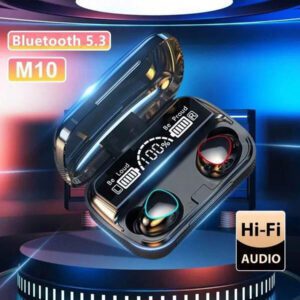 Écouteurs Bluetooth TWS mains libres avec affichage LED, écouteurs Bluetooth audio stéréo Hi-Fi, écouteurs sans fil étanches pour jeux, 400mAh