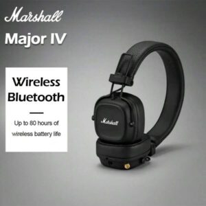 Marshall Casque sans fil Bluetooth Marshall MAJOR IV 4, temps de jeu de plus de 80 heures/charge sans fil rapide/écouteurs de sport pliables avec basses profondes