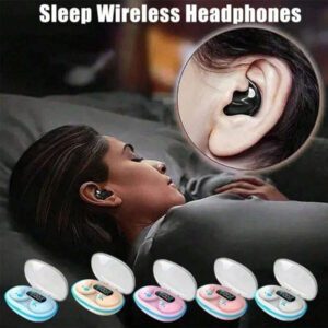 Écouteurs intra-auriculaires sans fil 2025 Sleeping Mini, casque Bluetooth stéréo discret avec micro pour appel HD, étanche, pour tous les smartphones, capacité de batterie 150 mAh
