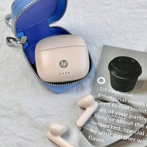 HP Écouteurs sans fil HP dégradé de couleur 5.4, 30 heures d'autonomie, compatibles avec Apple et autres appareils, cadeau de Noël mignon avec sac de rangement d'écouteurs, USB vers Type C