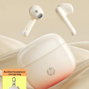 HP Écouteurs sans fil HP dégradé de couleur 5.4, 30 heures d'autonomie, compatibles avec Apple et autres appareils, cadeau de Noël mignon avec sac de rangement d'écouteurs, USB vers Type C
