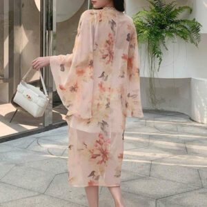 Dazy Designer Cardigan long et coloré pour femme avec un sens du design pour l'été