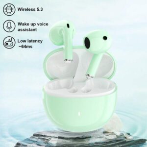 ASUS Écouteurs sans fil Asus AS-UI avec micro, écouteurs intra-auriculaires semi-intra-auriculaires anti-bruit, casque avec micro compatible avec /Android/iOS