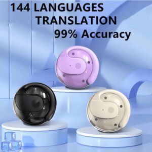 Nouveau traducteur d'oreille sans fil OWS avec 144 langues, écouteurs Bluetooth à traduction en temps réel avec IA pour les voyages et les affaires