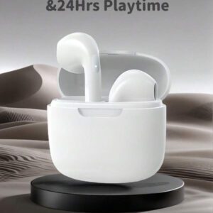 Écouteurs sans fil, conception intra-auriculaire, réduction du bruit, qualité sonore stéréo Hi-Fi, sans délai, capteur tactile, convient aux sports, compatible avec Android/iOS et autres smartphones, longue durée de la batterie