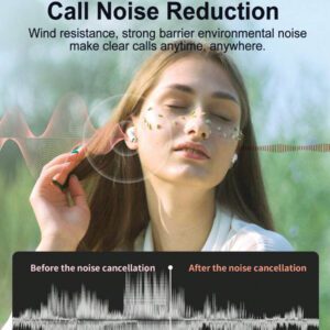 Écouteurs sans fil, conception intra-auriculaire, réduction du bruit, qualité sonore stéréo Hi-Fi, sans délai, capteur tactile, convient aux sports, compatible avec Android/iOS et autres smartphones, longue durée de la batterie