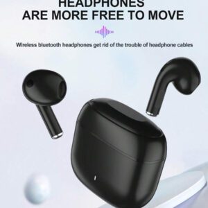 Écouteurs sans fil, conception intra-auriculaire, réduction du bruit, qualité sonore stéréo Hi-Fi, sans délai, capteur tactile, convient aux sports, compatible avec Android/iOS et autres smartphones, longue durée de la batterie