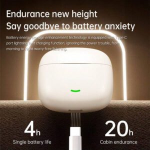 Écouteurs sans fil, conception intra-auriculaire, réduction du bruit, qualité sonore stéréo Hi-Fi, sans délai, capteur tactile, convient aux sports, compatible avec Android/iOS et autres smartphones, longue durée de la batterie