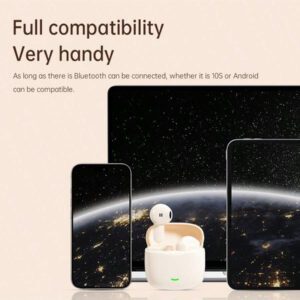 Écouteurs sans fil, conception intra-auriculaire, réduction du bruit, qualité sonore stéréo Hi-Fi, sans délai, capteur tactile, convient aux sports, compatible avec Android/iOS et autres smartphones, longue durée de la batterie