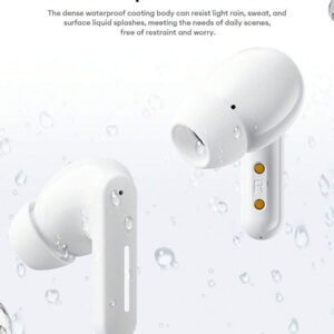 Lenovo Écouteurs Bluetooth Lenovo LE209 Nouveau, écouteurs intra-auriculaires Bluetooth 6.0 avec son surround stéréo, musique et jeux de haute qualité, longue durée de vie de la batterie, microphone pour appels clairs, écouteurs sans fil confortables en silicone, compatibles avec les smartphones et les ordinateurs