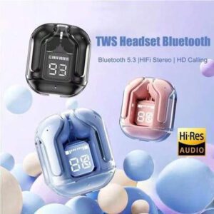 NOUVEAU Casque Bluetooth sans fil TWS Écran numérique transparent Stéréo Écouteurs Bluetooth Casque sans fil Écouteurs à affichage numérique LED pour tous les smartphones