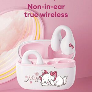 Disney QS-T10 MARIE Écouteurs Bluetooth, Écouteurs Intra-Auriculaires de Sport avec Une Longue Durée de Vie de la Batterie, Appels Haute Définition avec Microphone, Faible Latence pour la Musique, le Jeu, Ajustement Confortable et Annulation Passive du Bruit