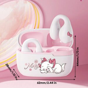 Disney QS-T10 MARIE Écouteurs Bluetooth, Écouteurs Intra-Auriculaires de Sport avec Une Longue Durée de Vie de la Batterie, Appels Haute Définition avec Microphone, Faible Latence pour la Musique, le Jeu, Ajustement Confortable et Annulation Passive du Bruit