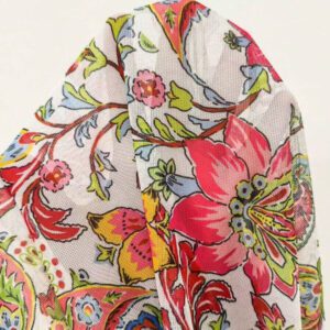 SHEIN Swim Cardigan imprimé avec col en V profond, nœud devant et manches évasées pour les vacances d'été