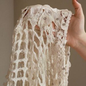 Anewsta Femmes Cachette à manches longues, épaules dénudées, ajourée, tricot au crochet de couleur unie