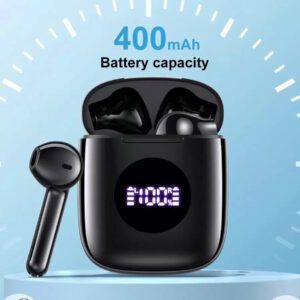 Tagry Écouteurs sans fil N7 TWS Haut-parleurs stéréo HI-FI Casque Bluetoth 5.3 Durée de vie de la batterie de 60 heures avec boîtier de charge sans fil Affichage LED de la puissance Graves puissants Écouteurs étanches avec microphone Casque stéréo pour TV Téléphone Ordinateur portable