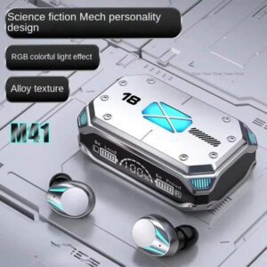 Écouteurs sans fil M41 TWS Bluetooth Écouteurs Contrôle tactile Réduction de bruit Écouteurs stéréo Imperméables avec microphone