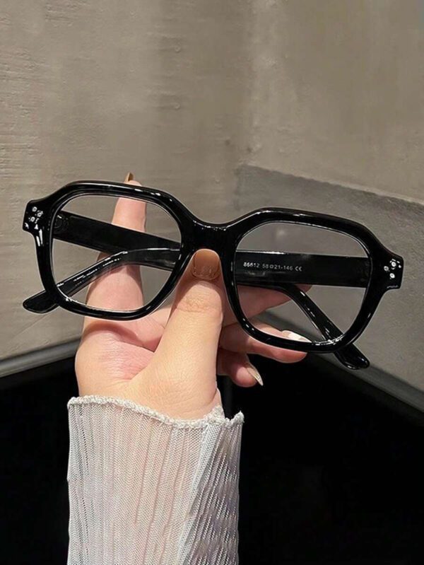 1 pièce Lunettes noires rétro style riz pour femmes. Lunettes de mode casual pour la lecture quotidienne, les déplacements professionnels, les tenues de plage, les accessoires vintage Y2K, les tenues casual chic et les cadeaux – Image 19