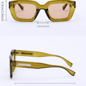 Lunettes de mode carrées de style bohème rétro, décontractées, accessoires de plage pour femmes, pour les vacances d'été à la plage, les sorties, les voyages. Décoration des branches, style décontracté, monture rectangulaire