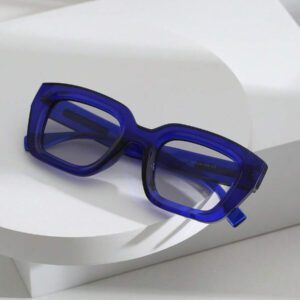 Lunettes de mode carrées de style bohème rétro, décontractées, accessoires de plage pour femmes, pour les vacances d'été à la plage, les sorties, les voyages. Décoration des branches, style décontracté, monture rectangulaire