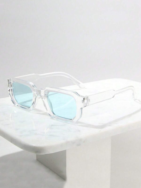 1 pièce Lunettes à petite monture carrée en plastique pour femmes, bras fins, style rétro élégant et minimaliste. Polyvalentes pour un usage quotidien, extérieur, vacances, voyage, style de rue, défilé et soirée. Forme carrée . – Image 3