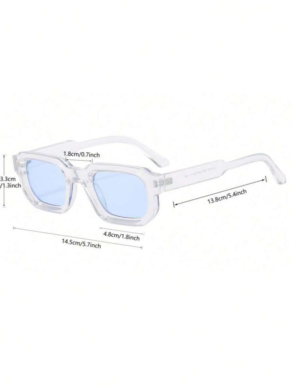 1 pièce Lunettes à petite monture carrée en plastique pour femmes, bras fins, style rétro élégant et minimaliste. Polyvalentes pour un usage quotidien, extérieur, vacances, voyage, style de rue, défilé et soirée. Forme carrée . – Image 4