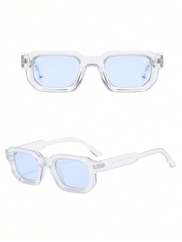 1 pièce Lunettes à petite monture carrée en plastique pour femmes, bras fins, style rétro élégant et minimaliste. Polyvalentes pour un usage quotidien, extérieur, vacances, voyage, style de rue, défilé et soirée. Forme carrée . – Image 7