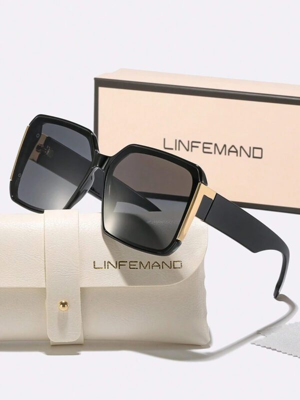 LINFEMAND élégantes oversize LINFEMAND, mode, décoration extérieure, coupe-vent, conduite, fête de plage, cadeau de festival pour hommes et femmes, tenue élégante pour les vacances d'été à la plage, en extérieur, style oversize avec monture carrée – Image 6
