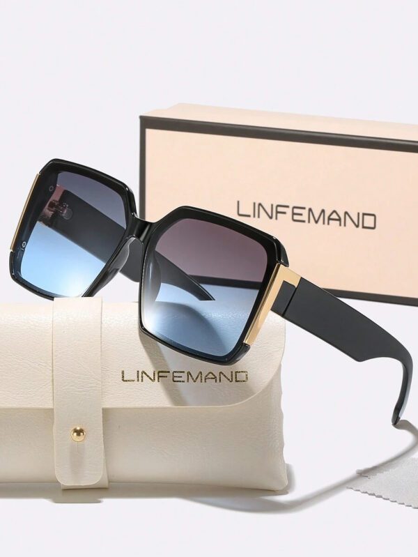 LINFEMAND élégantes oversize LINFEMAND, mode, décoration extérieure, coupe-vent, conduite, fête de plage, cadeau de festival pour hommes et femmes, tenue élégante pour les vacances d'été à la plage, en extérieur, style oversize avec monture carrée – Image 8