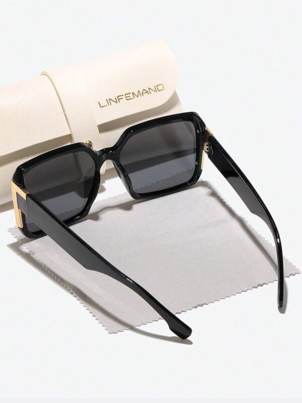 LINFEMAND élégantes oversize LINFEMAND, mode, décoration extérieure, coupe-vent, conduite, fête de plage, cadeau de festival pour hommes et femmes, tenue élégante pour les vacances d'été à la plage, en extérieur, style oversize avec monture carrée – Image 10