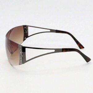 1 pièce Lunettes de mode futuristes Y2K à grand cadre, à la mode et high-tech, personnalisées. Parfait pour le Y2K Fest, les festivals de musique, l'été, la plage, les vacances, l'extérieur et les voyages.