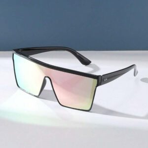 Lunettes de soleil unisexes à monture carrée surdimensionnée en plastique imprimé léopard, style bohème, lunettes de mode, décoration classique pour l'extérieur, les voyages, la plage, la conduite, avec protection UV. Une ombre élégante et pour les sorties en famille, les vacances, l'été, la plage, les voyages.
