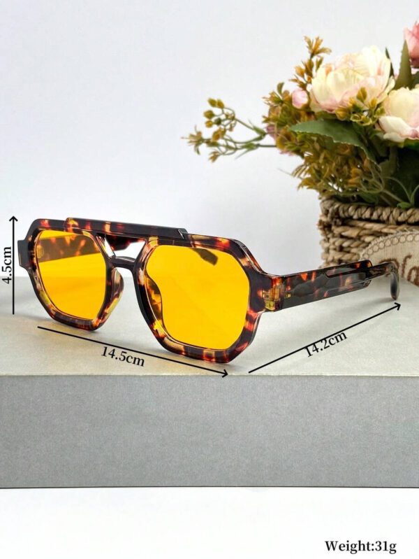 Nouvelle paire de lunettes de mode carrée haut de gamme pour femmes et hommes. Lunettes de mode avec des verres uniques rétro et océaniques. Convient pour le port quotidien, les accessoires de plage pour femmes, les pour l'été, la plage, les vacances, l'extérieur et les voyages. Monture oversize style bohème léopard écaille de tortue pour les vacances, la plage et les voyages. – Image 11