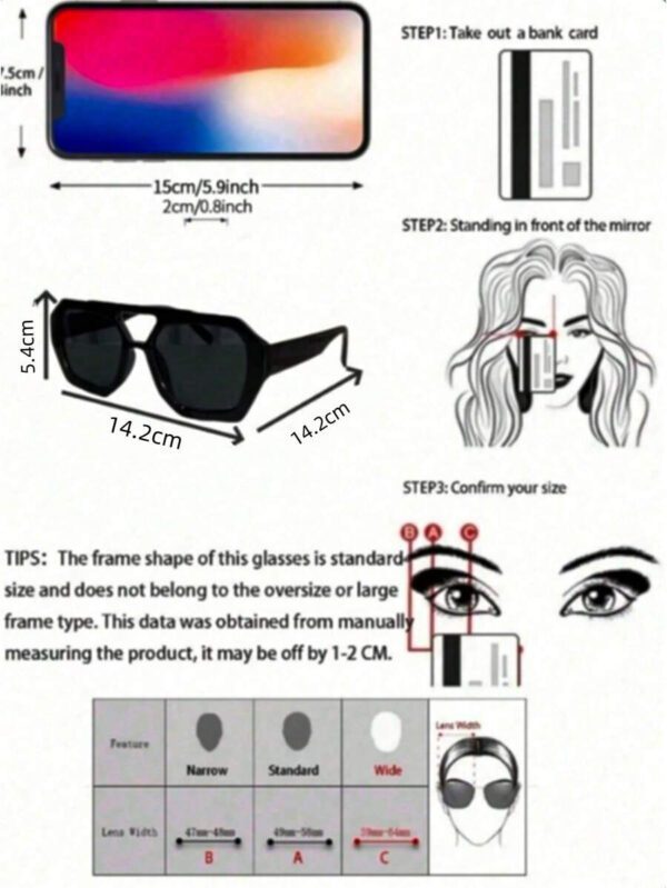Nouveaux verres de mode carrés rétro à double lentille pour femmes et hommes, avec des lentilles océaniques, convenant pour le port quotidien. Accessoires de plage pour femmes, de base, tenues d'automne-hiver pour femmes, tenues d'affaires décontractées, cadeaux pour les vacances d'été à la plage, l'extérieur, les voyages – Image 12