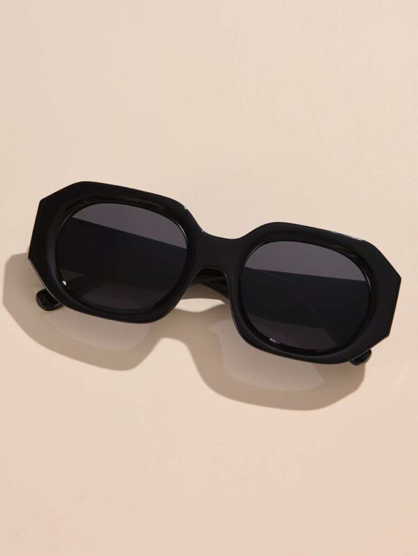 1 pièce vintage unisexes à gros cadre polygonal simples et décontractées, accessoires de mode pour femmes. Idéal pour les extérieurs, les voyages, les vacances à la plage. Basiques pour les tenues d'automne/hiver, casual business. Cadeaux pour l'été, les vacances à la plage, les sorties. – Image 3