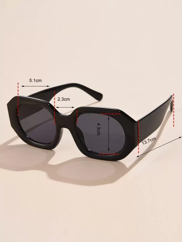 1 pièce vintage unisexes à gros cadre polygonal simples et décontractées, accessoires de mode pour femmes. Idéal pour les extérieurs, les voyages, les vacances à la plage. Basiques pour les tenues d'automne/hiver, casual business. Cadeaux pour l'été, les vacances à la plage, les sorties. – Image 5