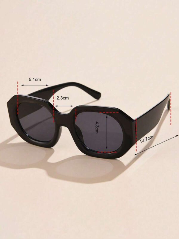 1 pièce vintage unisexes à gros cadre polygonal simples et décontractées, accessoires de mode pour femmes. Idéal pour les extérieurs, les voyages, les vacances à la plage. Basiques pour les tenues d'automne/hiver, casual business. Cadeaux pour l'été, les vacances à la plage, les sorties. – Image 11